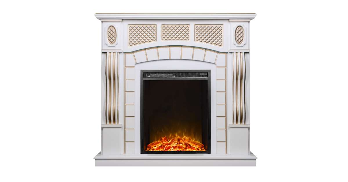 Semineu electric Amsterdam alb & Miriam, Art Flame, 1120x1150x300 mm, 1500W - imagine 3